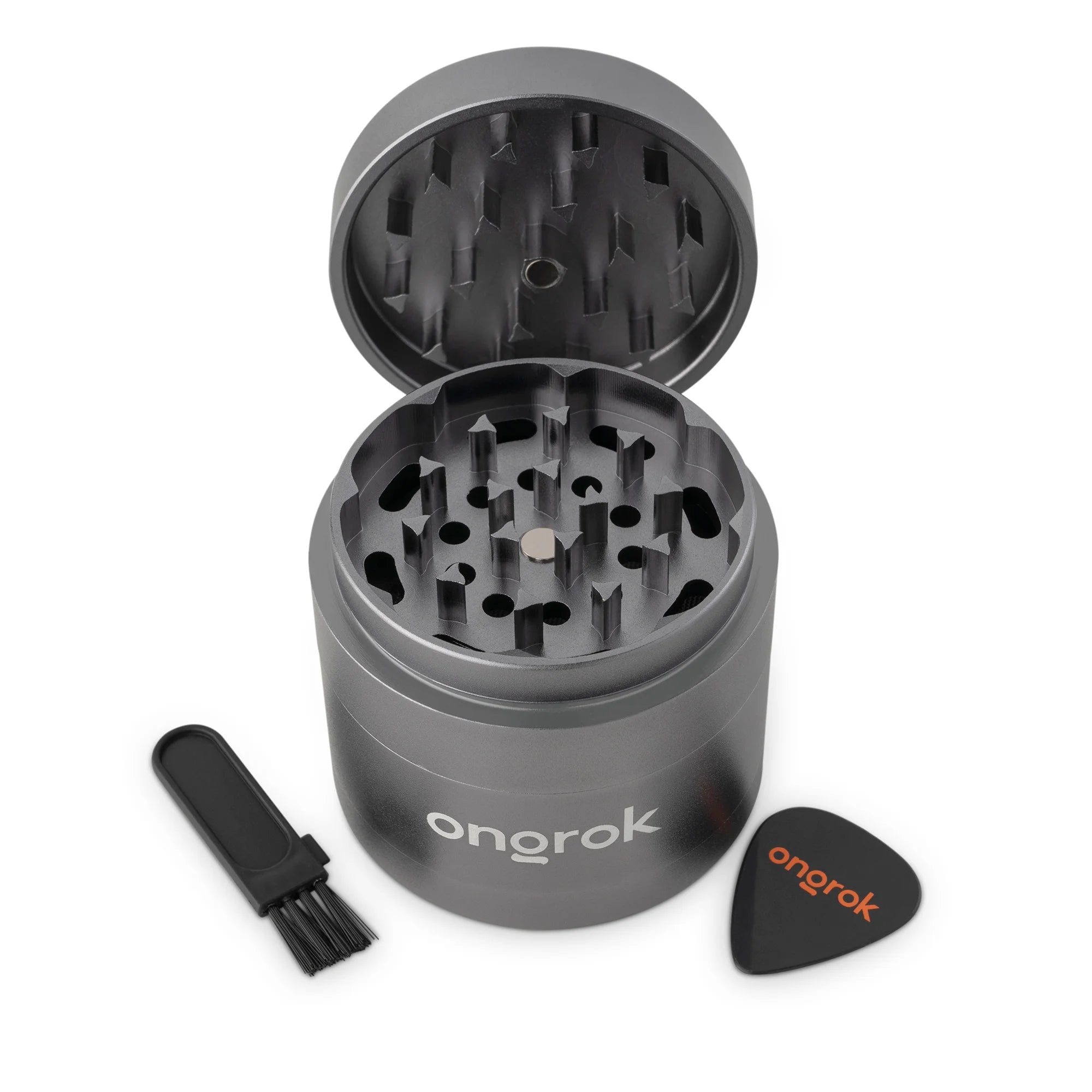 ONGROK 4-PIECE EZ OPEN GRINDER 2.0 - 63MM GUNMETAL