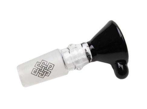 KARMA GLASS 14MM HEAVY CONE BOWL - BLACK