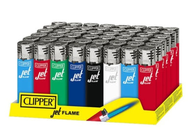 CLIPPER REFILLABLE LIGHTERS - PLASTIC JET FLAME