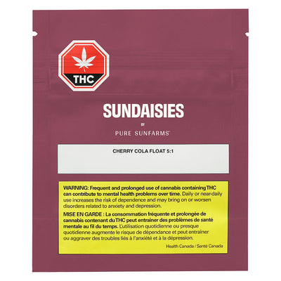 SUNDAISIES CHERRY COLA FLOAT (H) CHEW - 5MG THC: 12MG CBD X2