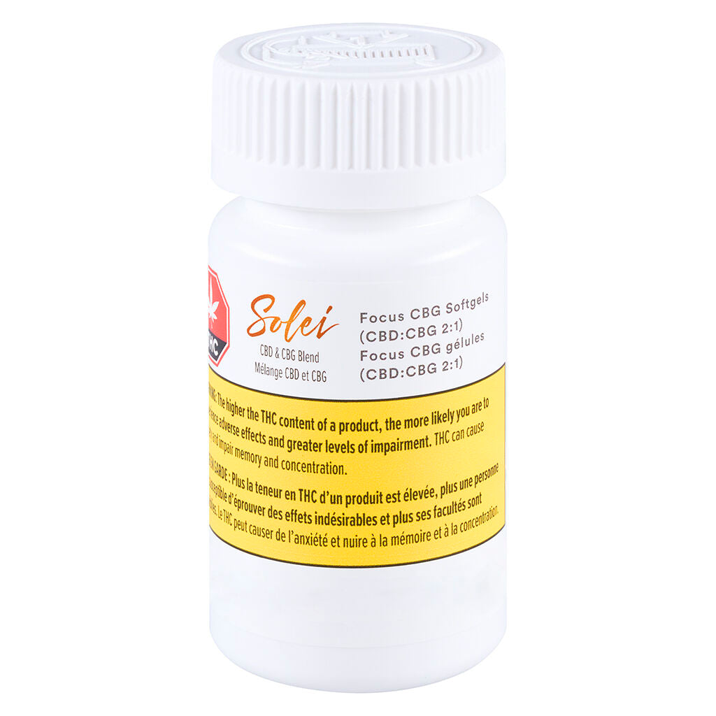 SOLEI FOCUS 2:1 (H) CAPSULE - 20MG CBD : 10MG CBG X 30