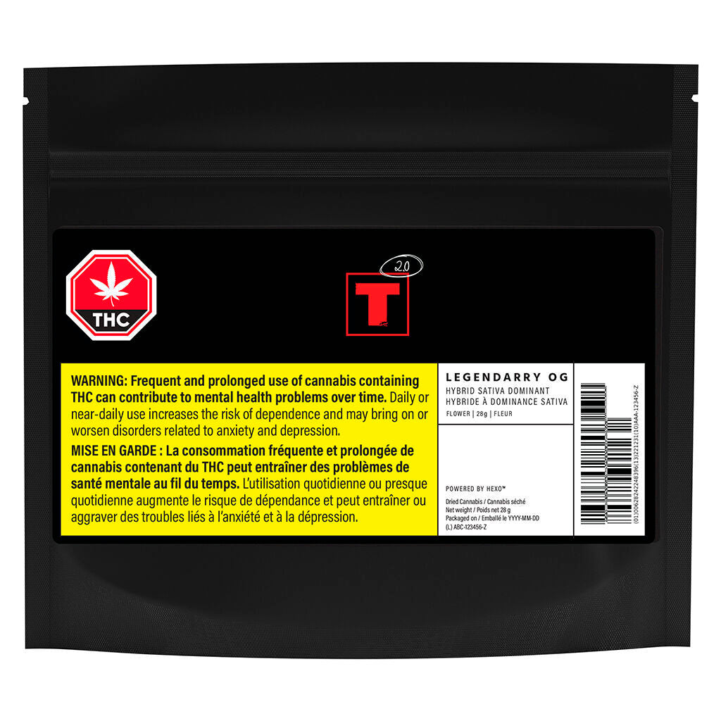 T 2 0 LEGENDARRY OG (S) DRIED - 3.5G