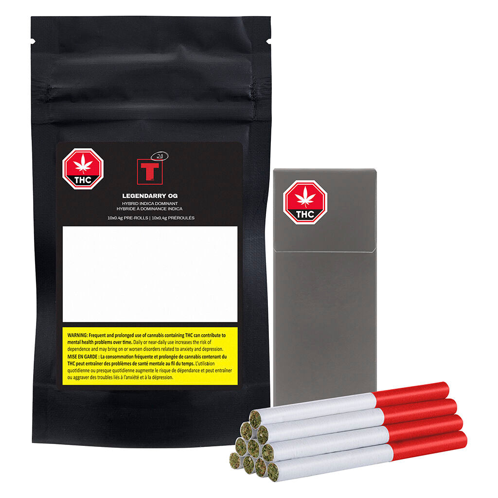 T 2 0 LEGENDARRY OG (S) PRE-ROLL - 0.4G X 10