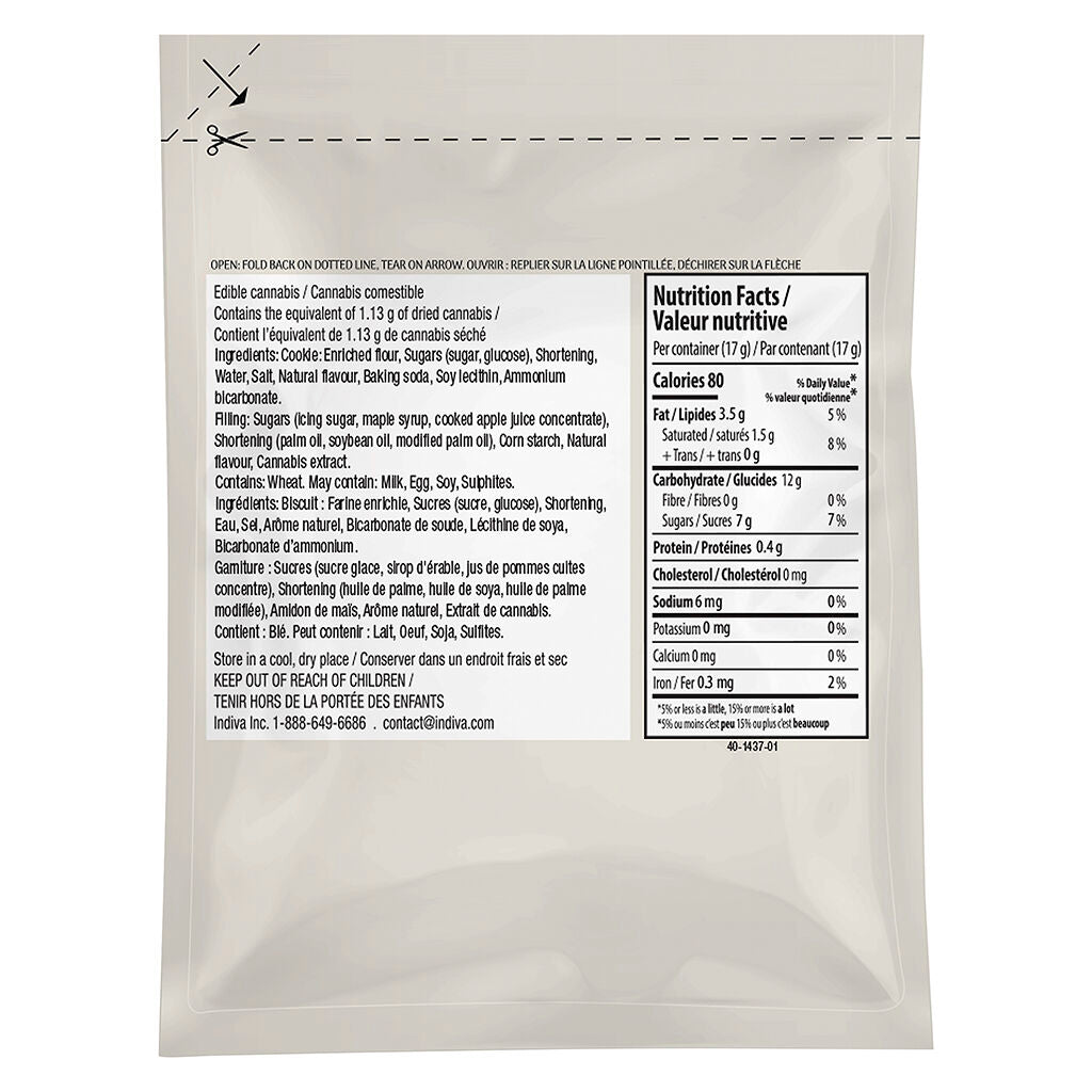 INDIVA DOUBLE STUFF MAPLE THC:CBD 1:5 (H) COOKIE - 1PK