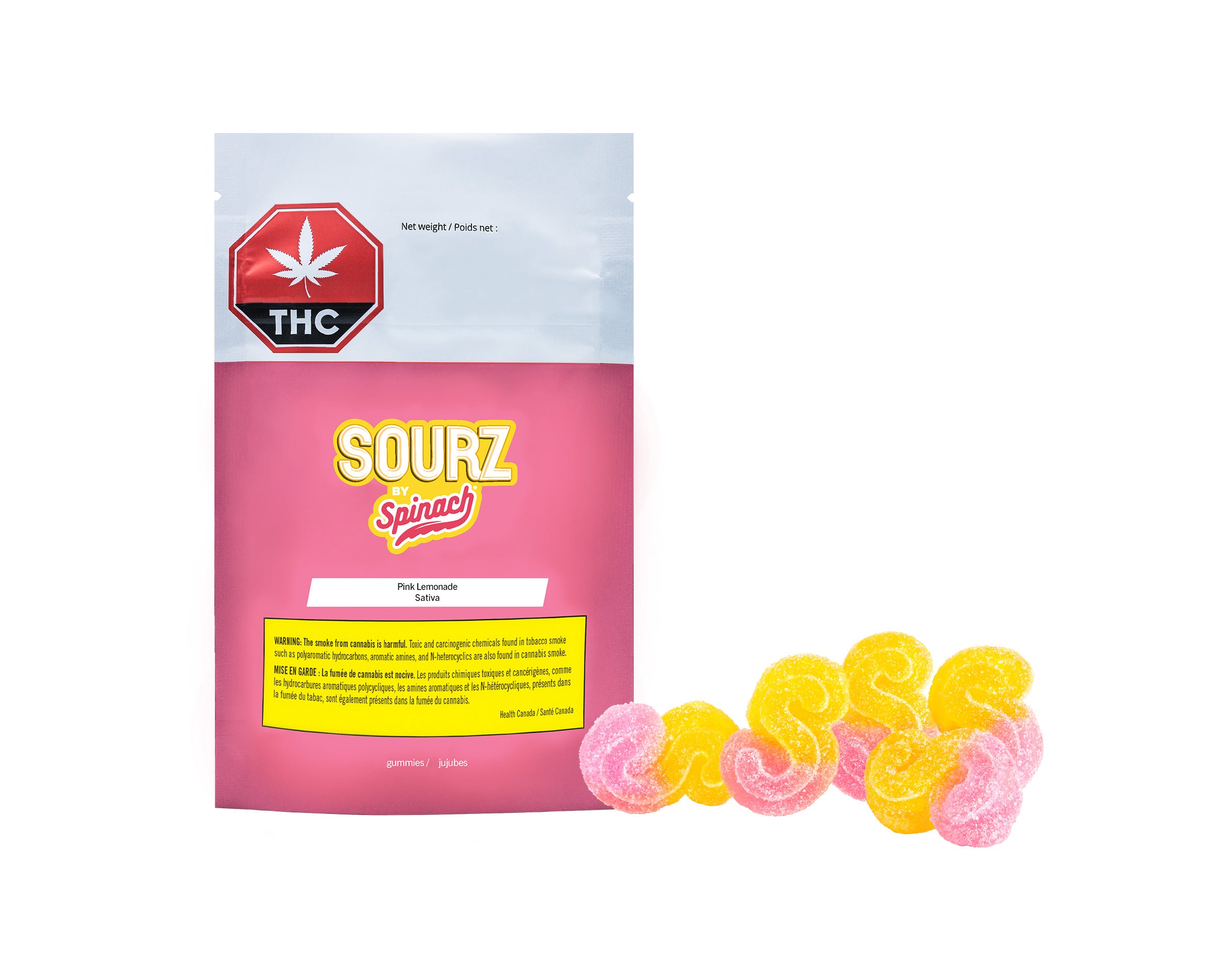 SPINACH SOURZ PINK LEMONADE (S) SOFT CHEW - 2MG THC X 5