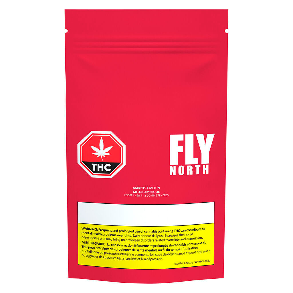 FLY NORTH AMBROSIA MELON (H) CHEW - 5:5MG THC:CBD X 2