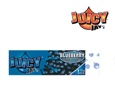 JUICY JAYS ROLLING PAPERS - 1 1/4 - BLUEBERRY
