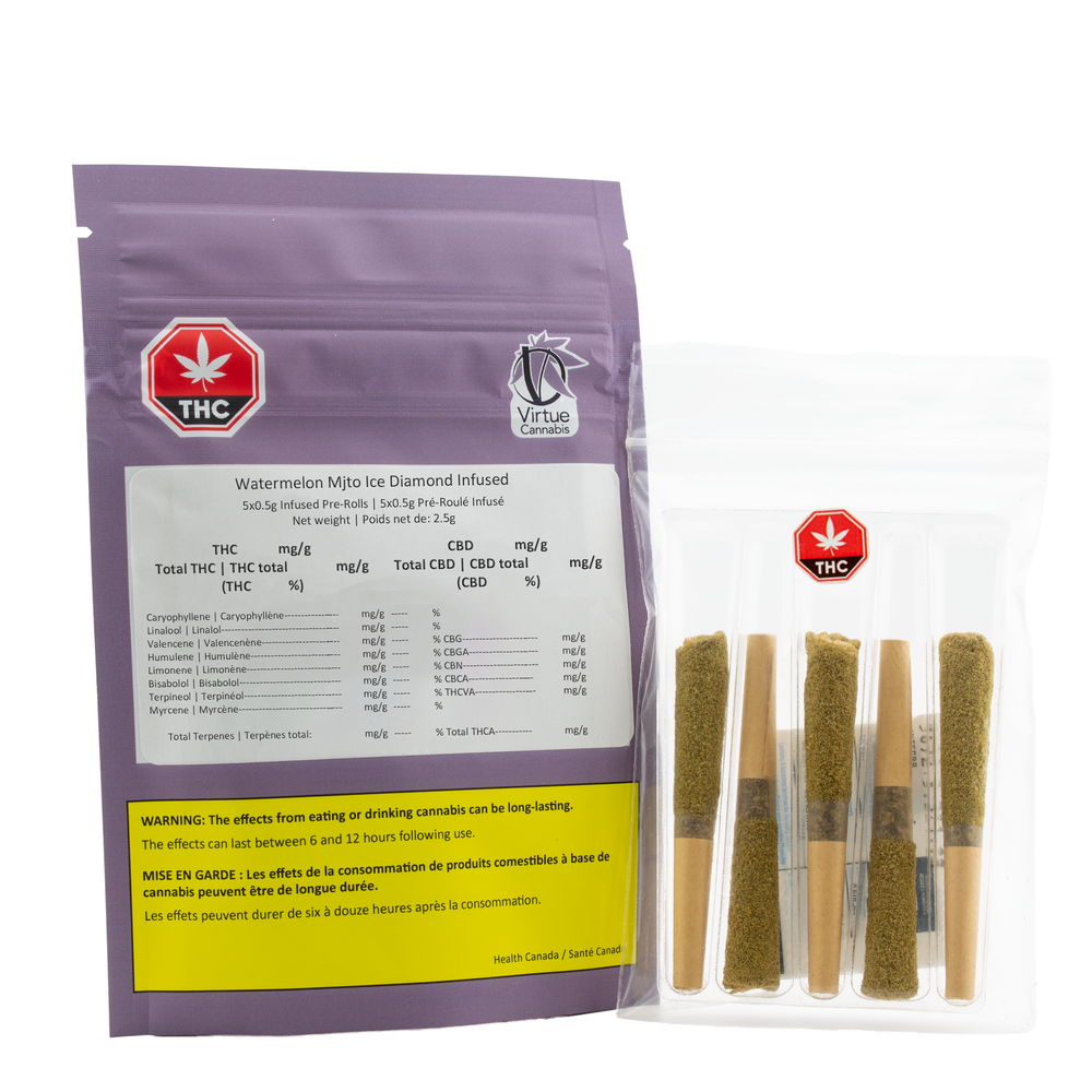VIRTUE CANNABIS WTRMLN MJTO ICE DMND (S) INF PRE-ROLL 0.5GX5