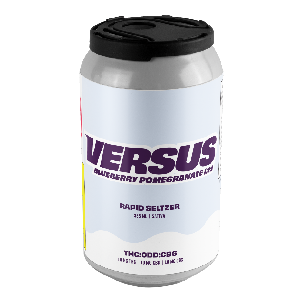 VERSUS BLUEBERRY POM RAPID SELTZER (H) BEV 10MG THC X 355ML