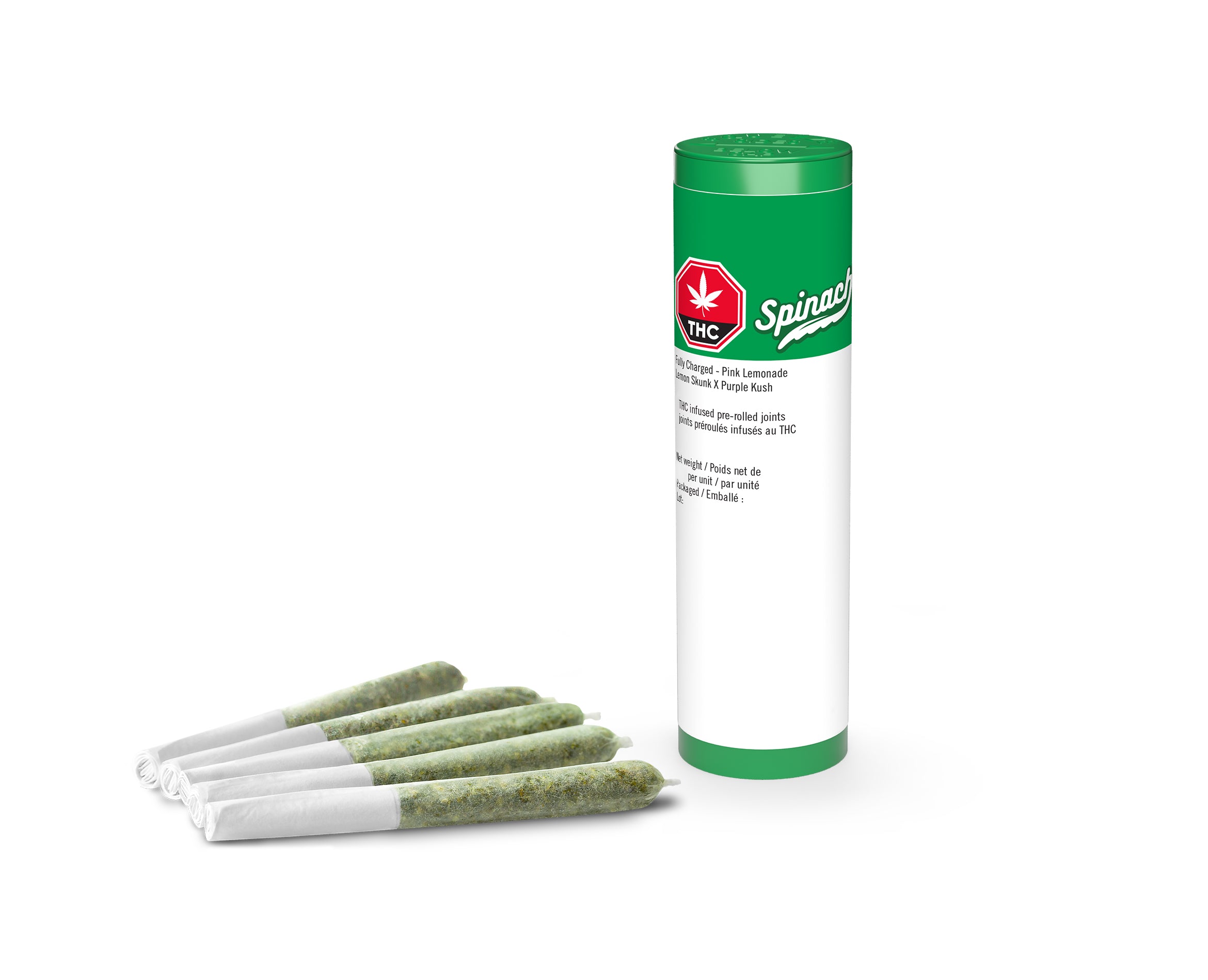 SPINACH FULLY CHARGED PINK LEMONADE (S) INF PRE-ROLL 0.5GX5