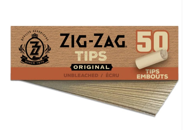 ZIG ZAG ORIGINAL UNBLEACHED ROLLING TIPS