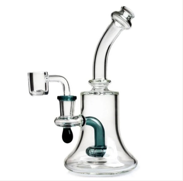 HMP 7" GLASS DAB RIG WITH BANGER - CLEAR