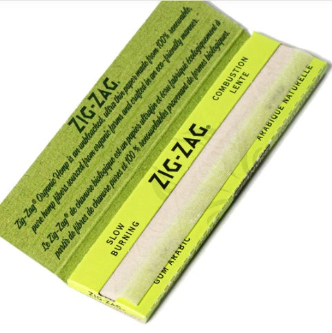 ZIG ZAG GREEN ORGANIC HEMP KING SIZE SLIM PAPERS
