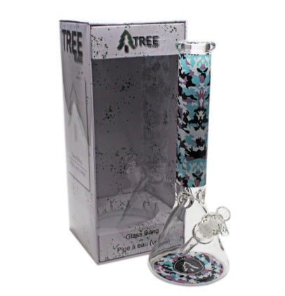 TREE GLASS 15" BEAKER WATER PIPE - 7MM DIGICAMO PATTERN