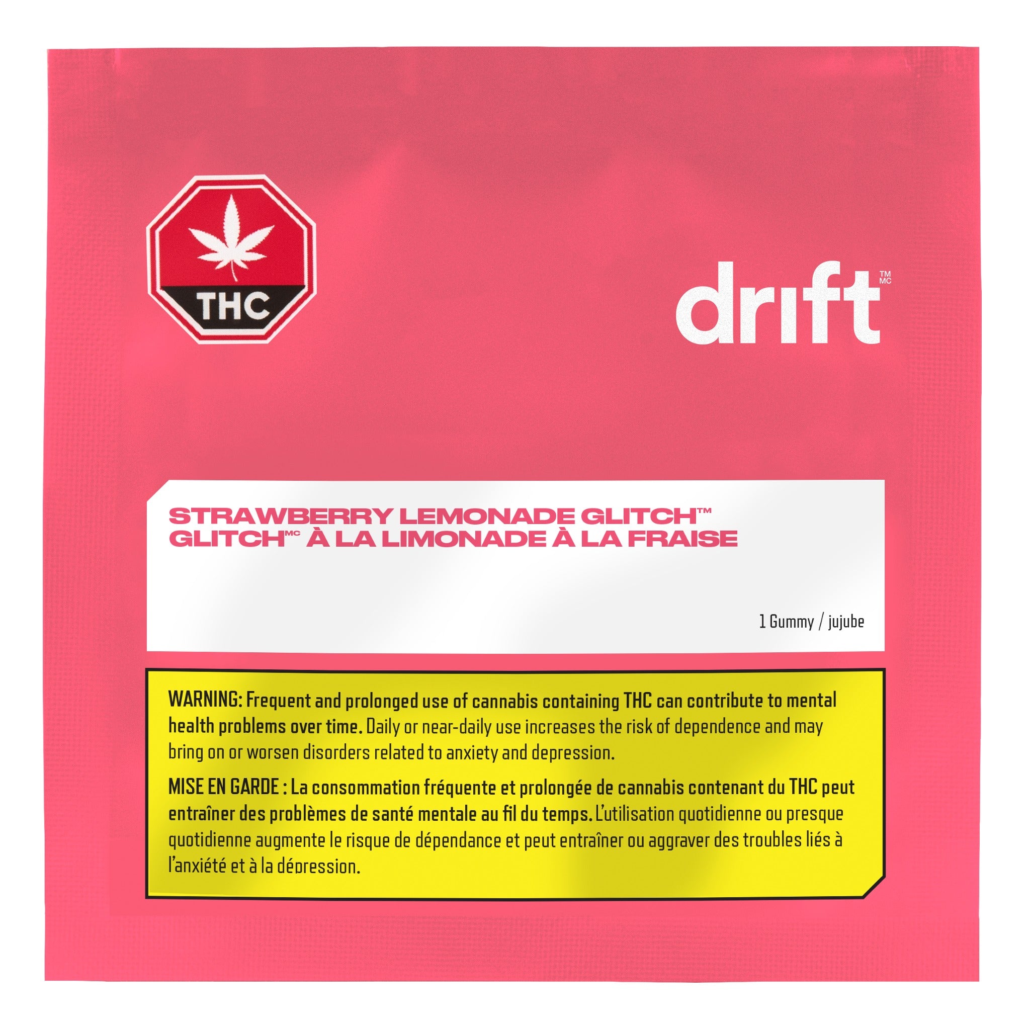 DRIFT STRAWBERRY LEMONADE GLITCH (H) CHEW - 10MG THC X1