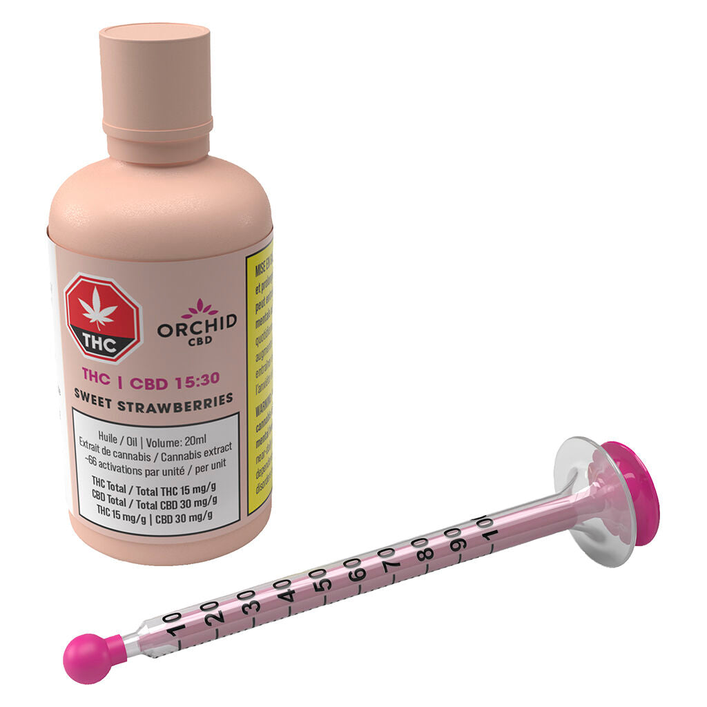 ORCHID CBD SWT STRWBRIES 30MG THC : 15MG CBD (H) OIL - 20ML