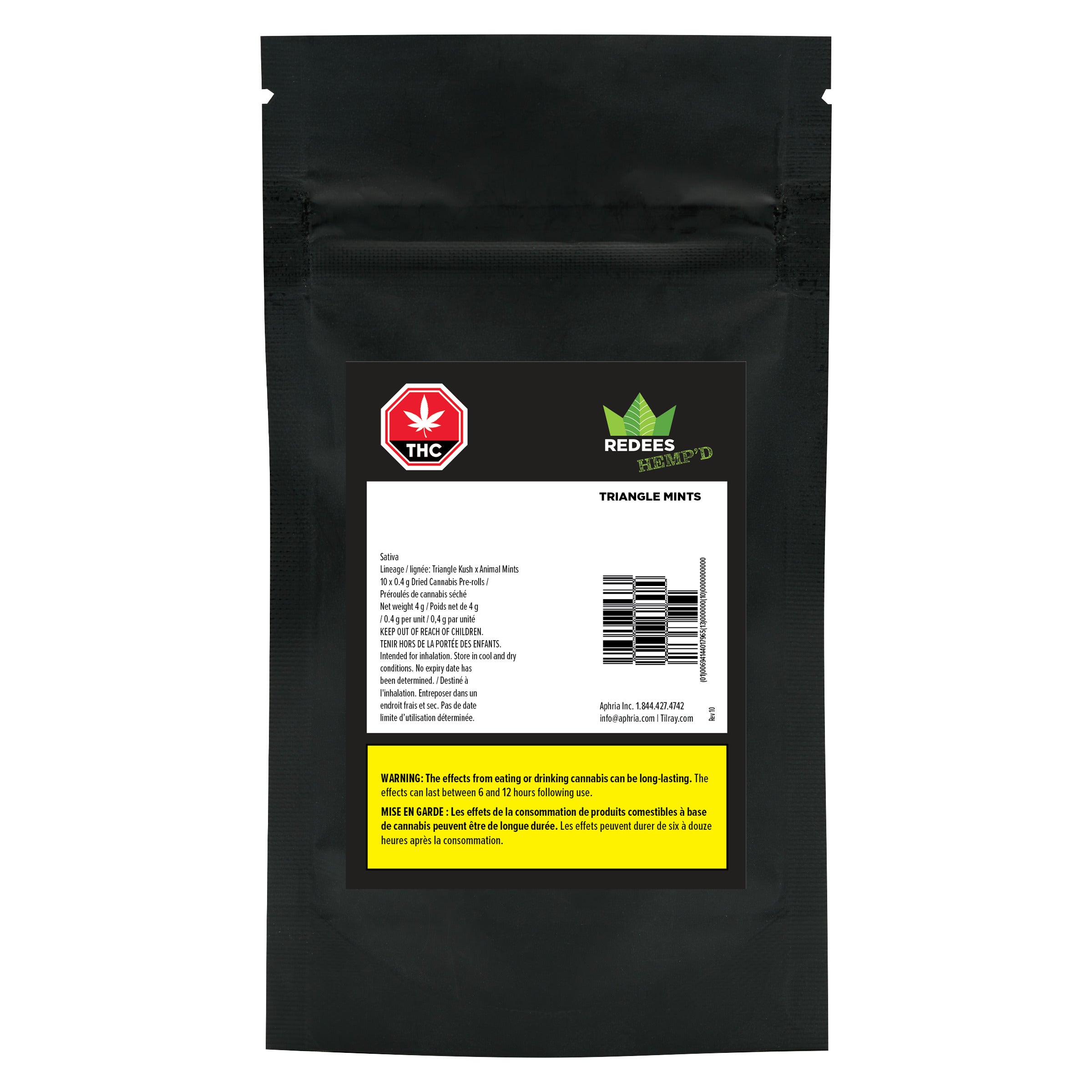 REDECAN REDEES HEMPD TRIANGLE MINTS (IND) PRE-ROLL - 0.4GX10