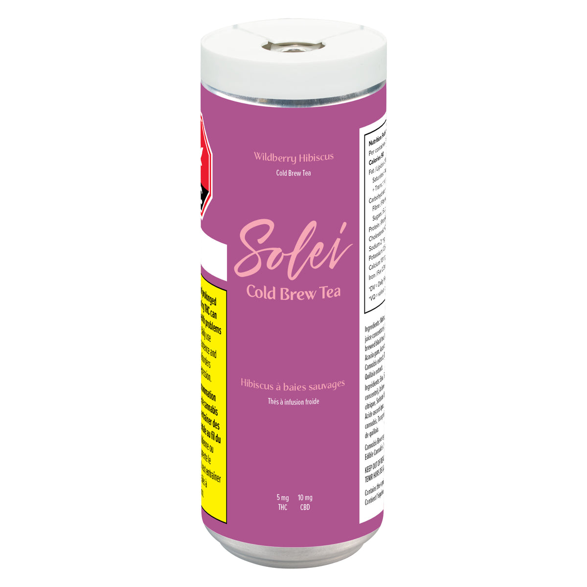 SOLEI COLD BREW WILD HIBISC (H) BEV - 5:10 MG THC:CBG X355ML