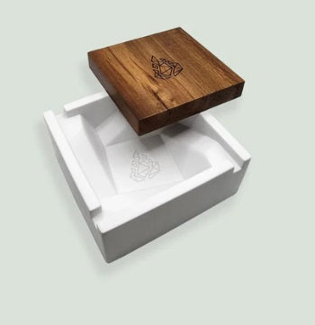 BRNT BRIQ ASH TRAY WHITE