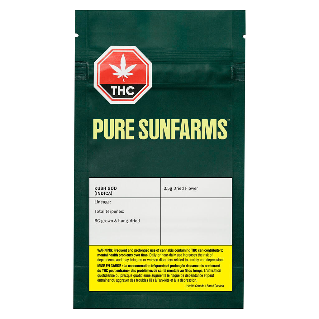 PURE SUNFARMS KUSH GOD (IND) DRIED - 3.5G