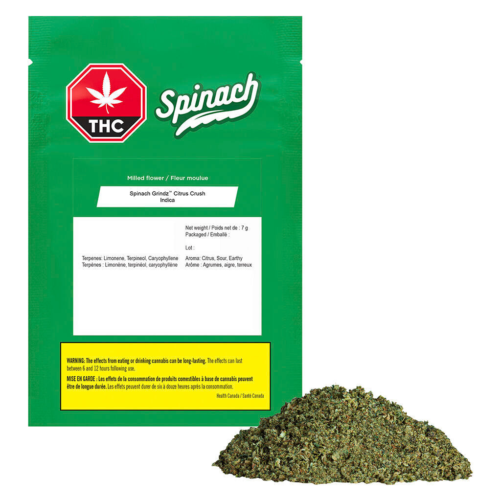 SPINACH GRINDZ CITRUS CRUSH (IND) MILLED - 7G