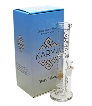 KARMA GLASS 14" HONEYCOMB BONG - GOLD