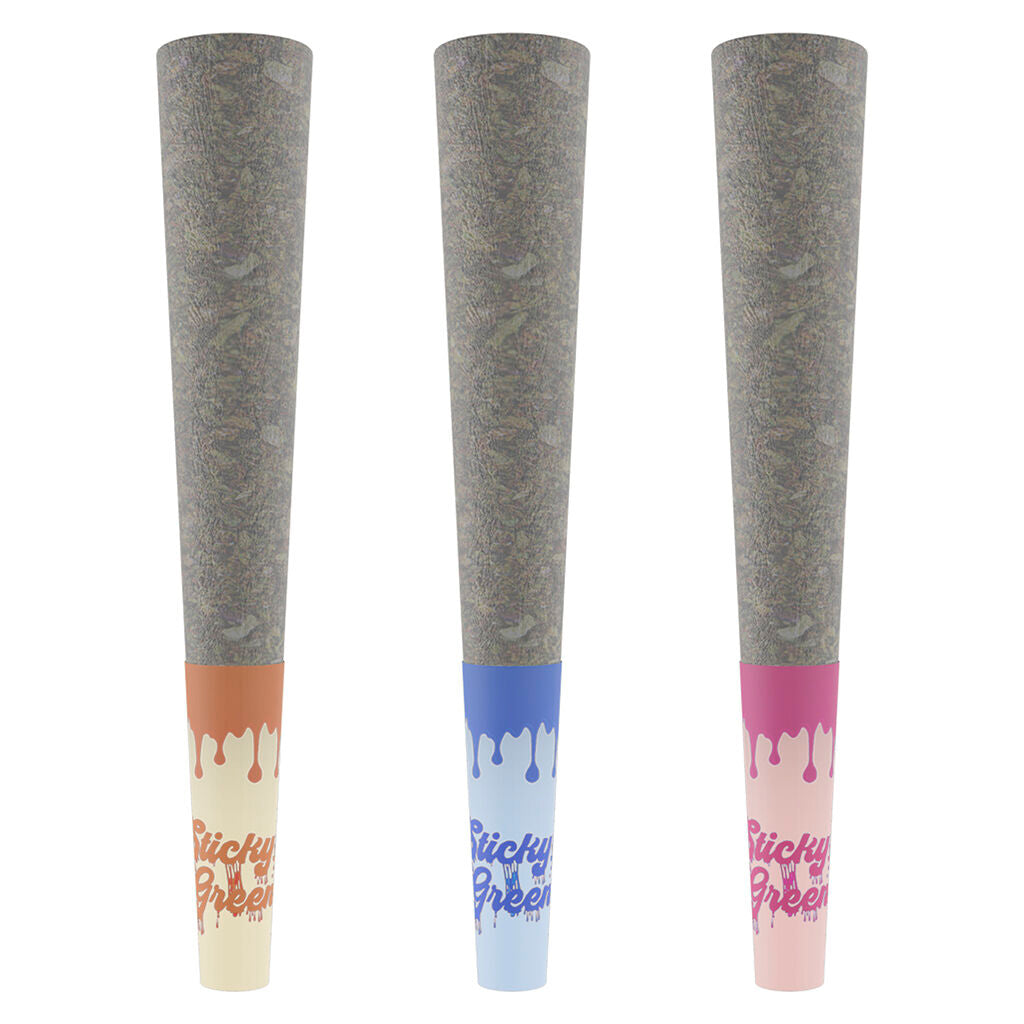 STICKY GREENS TRIO DISTI KIEF (H) INF PRE-ROLL - 0.5G X 3
