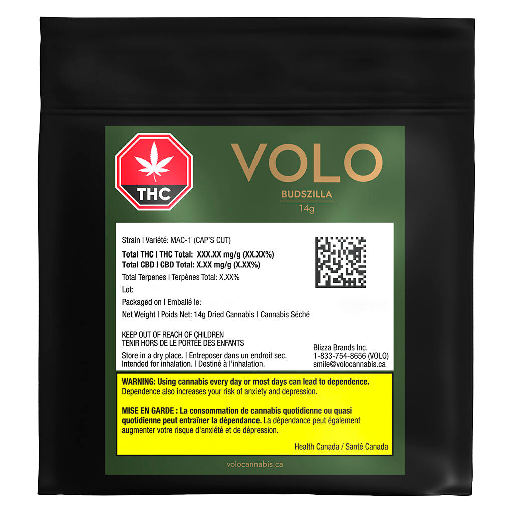 VOLO BUDSZILLA (IND) DRIED - 14G