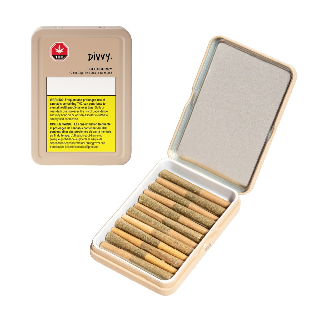 DIVVY BLUEBERRY (IND) PRE-ROLL - 0.35G X 12