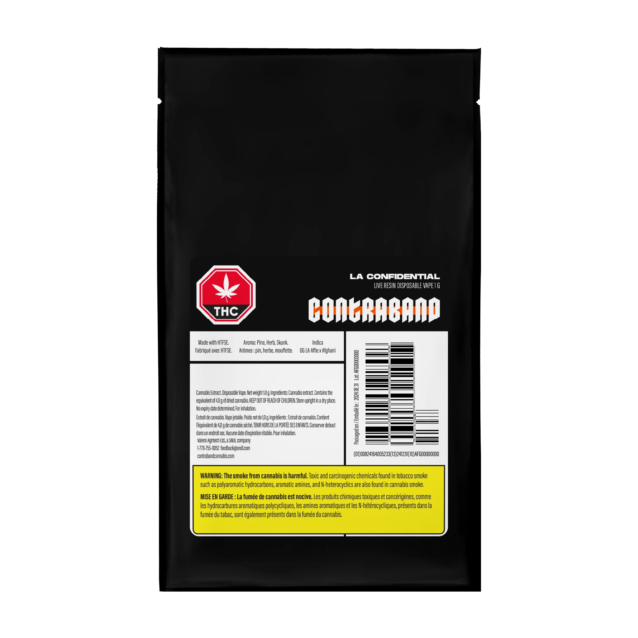 CONTRABAND LA CONFIDENTIAL LIVE RESIN (IND) PEN - 1G