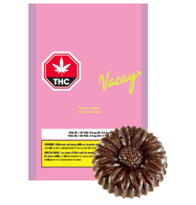VACAY FLOWER POWER MILK CHOC (H) CHOC - 10MG THC X 1