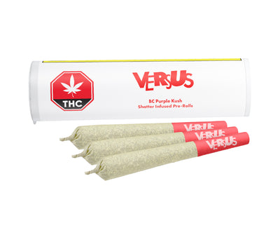 VERSUS BC PURPLE KUSH SHATTER (IND) INF PRE-ROLL - 0.5G X 3