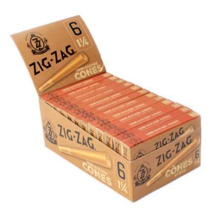 ZIG ZAG PRE-ROLLED CONES ULTRA THIN 1 1/4 6PK