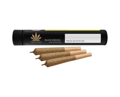 TOP LEAF BLACK DOMINA (IND) PRE-ROLL - 0.5G X 3