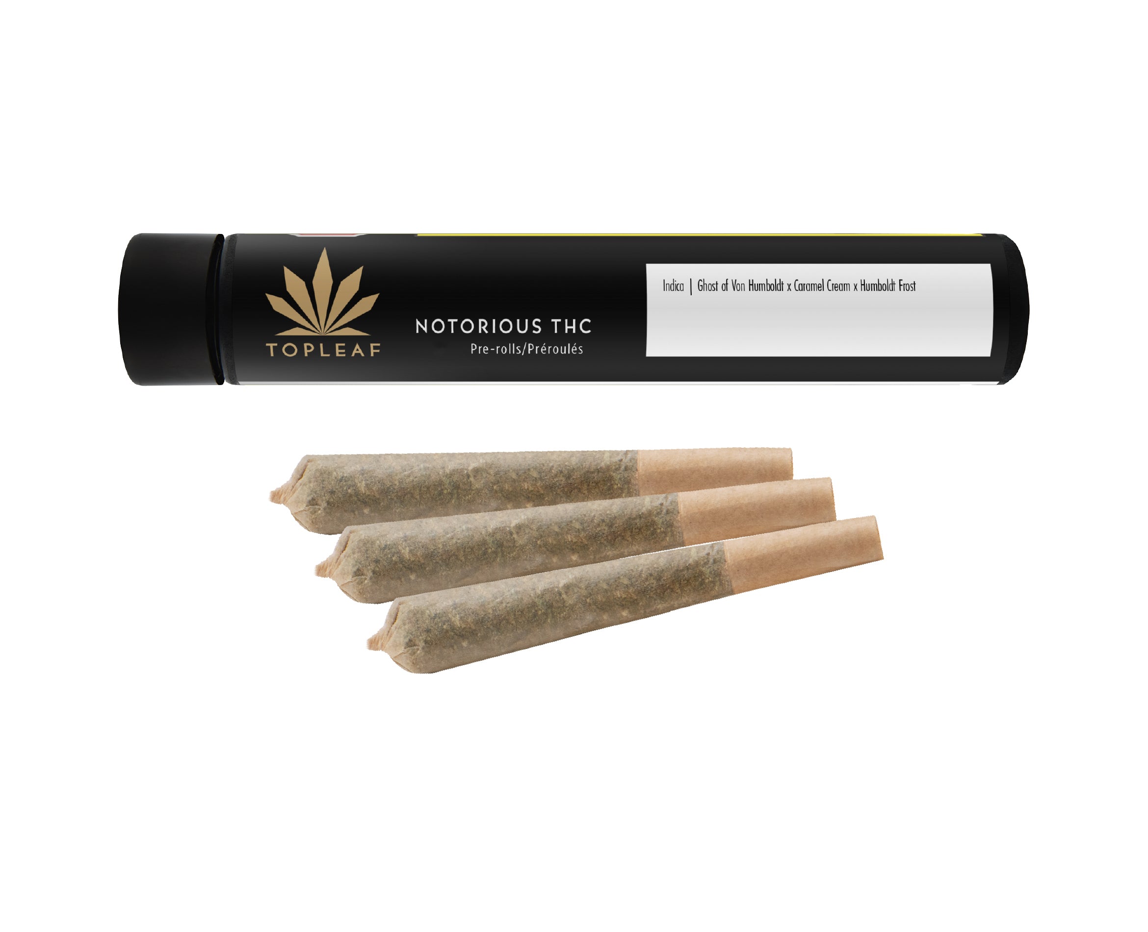 TOP LEAF NOTORIOUS THC (IND) PRE-ROLL - 0.5G X 3
