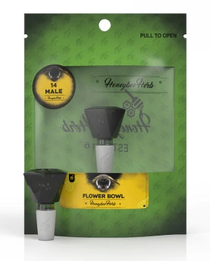 HONEYBEE HERB - GLASS BOWL - BLACK