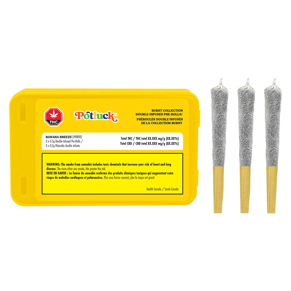 POTLUCK BANANA BREEZE (H) INF PRE-ROLL - 0.5G X 3