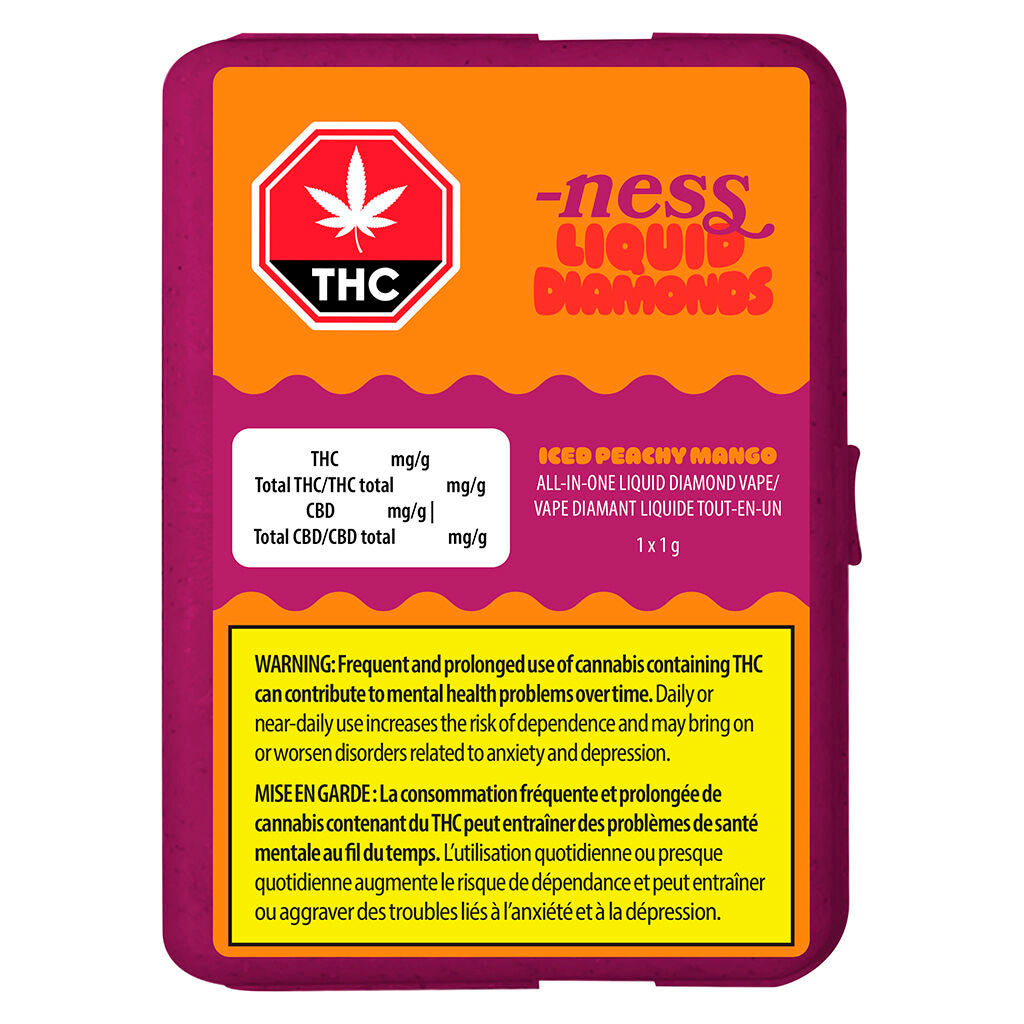 NESS PEACHY MANGO LIQUID DIAMONDS (S) PEN - 1G