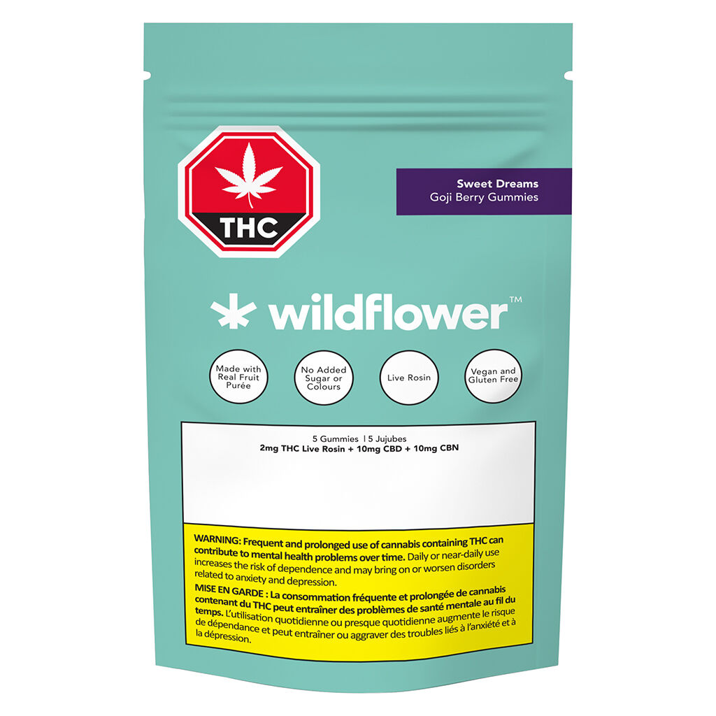 WILDFLOWER SD GOJI BRY (IND) CHEW - 2MGTHC:10MGCBD:10MGCBNX5