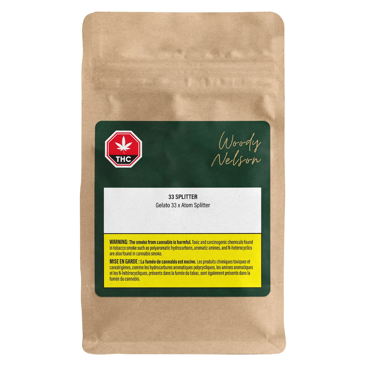 WOODY NELSON 33 SPLITTER (H) DRIED - 3.5G