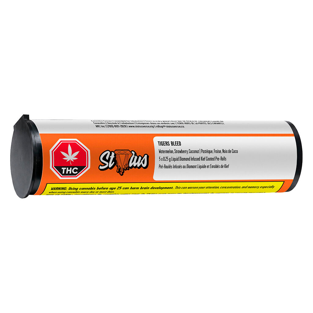 STATUS TIGERS BLEED LIQ DIAMOND (H) INF PRE-ROLL - 0.25G X 5