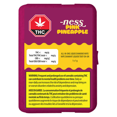 NESS PINK PINEAPPLE LIQUID DIAMOND (H) PEN - 1G