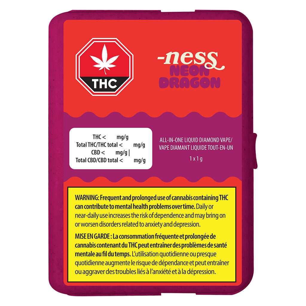 NESS NEON DRAGON LIQUID DIAMOND (H) PEN - 1G