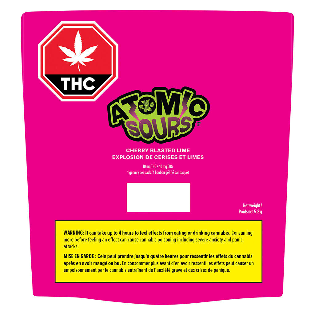 XMG+ ATOMIC SOURS CHRY BLST LIME (H) CHEW 10:10MG THC:CBG X1
