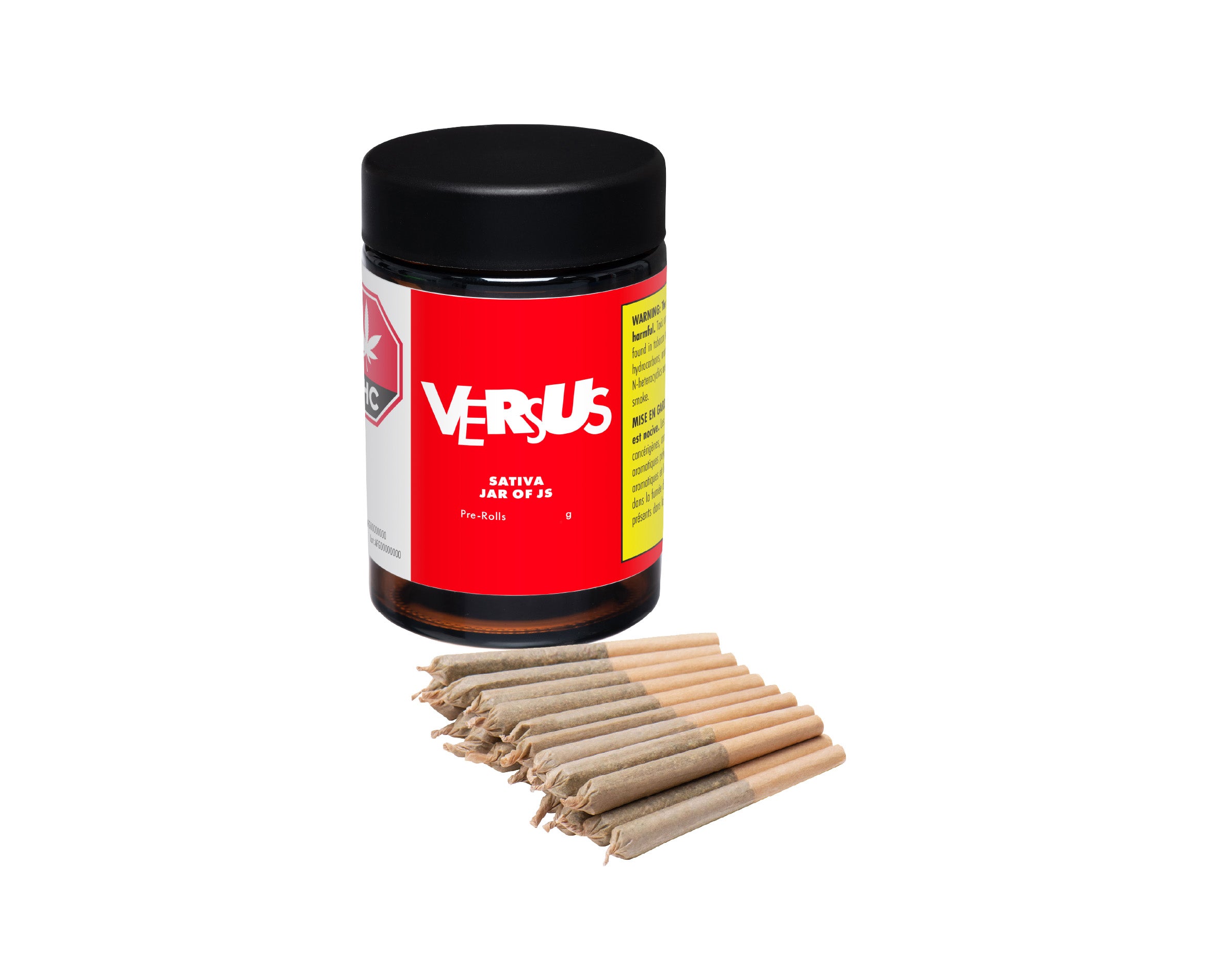 VERSUS JAR OF JS SATIVA ROTATING (S) PRE-ROLLS 0.35G X 20
