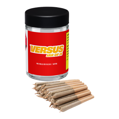 VERSUS JAR OF JS SATIVA ROTATING (S) PRE-ROLLS 0.35G X 20