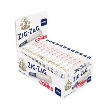 ZIG ZAG WHITE SLOW BURN MINI CONES - 8 PACK