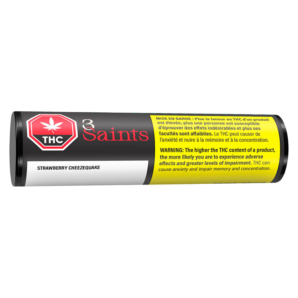 3SAINTS STRAWBERRY CHEEZEQUAKE (S) PRE-ROLL - 0.5G X 4