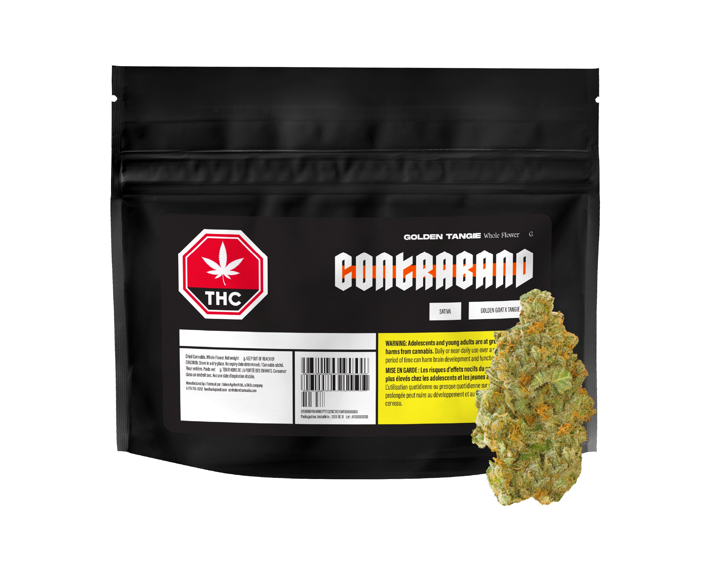 CONTRABAND GOLDEN TANGIE (S) DRIED - 28G