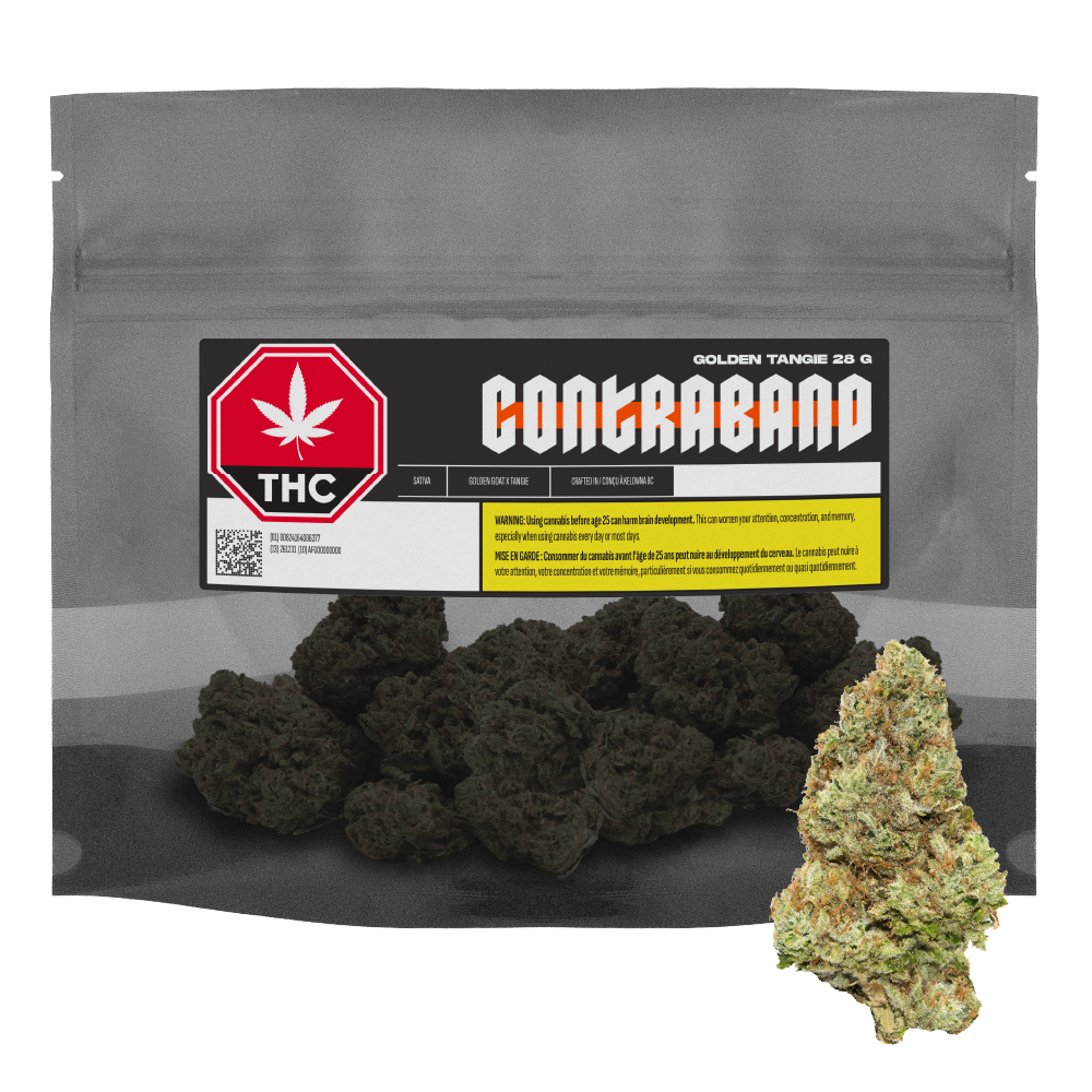 CONTRABAND GOLDEN TANGIE (S) DRIED - 28G